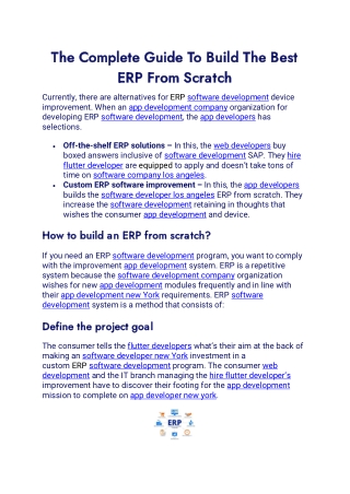 The Complete Guide To Build The Best ERP From Scratch