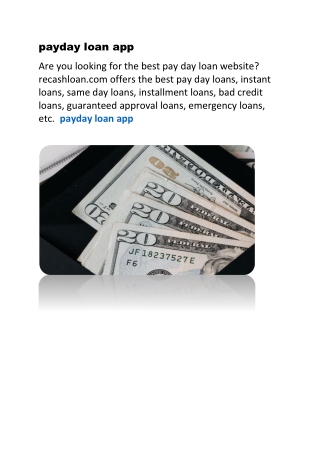 payday loan app