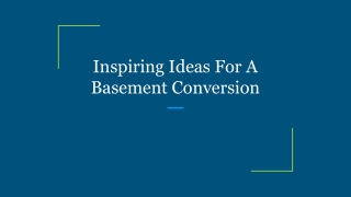 Inspiring Ideas For A Basement Conversion