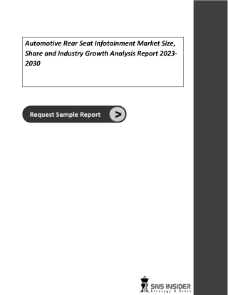 Automotive Rear Seat Infotainment Market Report 2023-2030