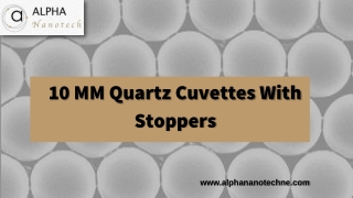 10 mm quartz cuvettes with stoppers
