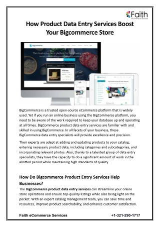 How Product Data Entry Services Boost Your Bigcommerce Store