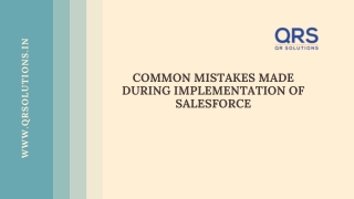 Common Mistakes Made During Implementation of Salesforce