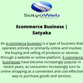 Ecommerce Business  Satyaka