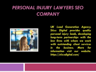 Personal Injury Lawyers SEO Company