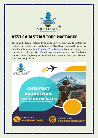 Best Rajasthan Tour Packages