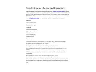 Brown Butter Brownies recipe