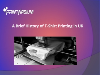 A Brief History of T-Shirt Printing in UK