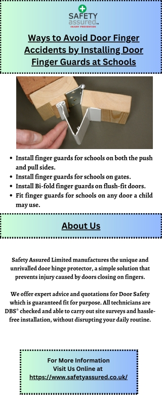 Ways to Avoid Door Finger Accidents by Installing Door Finger Guards at Schools