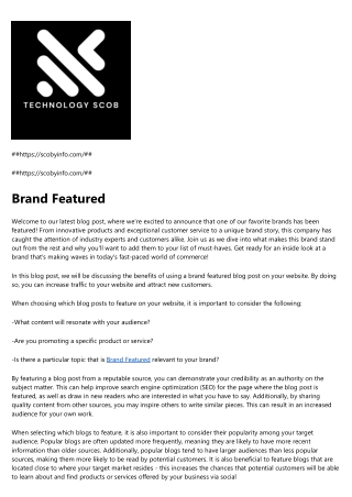 Brand Featured