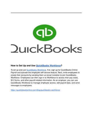 How to Set Up and Use QuickBooks Workforce