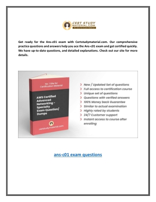 Ans-c01 Exam Questions | Certstudymaterial.com