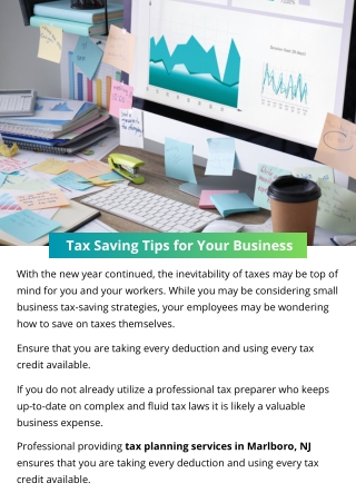 Tax Saving Tips for Your Business