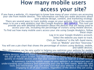 How many mobile users access your site