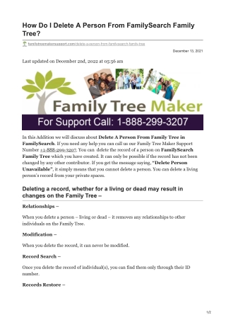 familytreemakersupport.com-How Do I Delete A Person From FamilySearch Family Tree