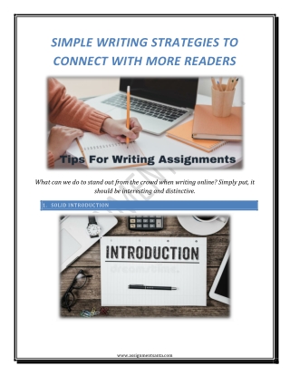 Simple Writing Strategies To Connect with More Readers | Assignment Santa