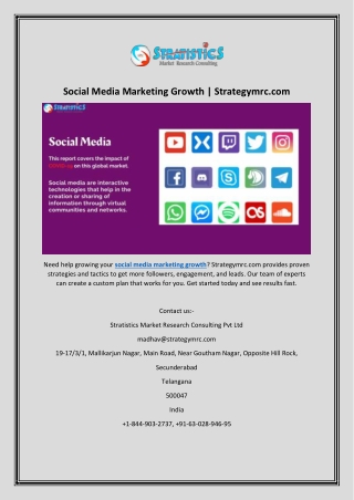 Social Media Marketing Growth | Strategymrc.com