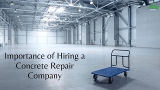 Importance of Hiring a Concrete Repair Company