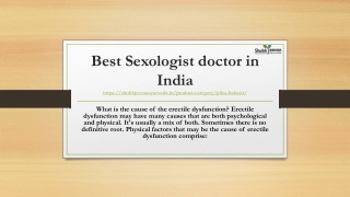 Best Sexologist doctor in India