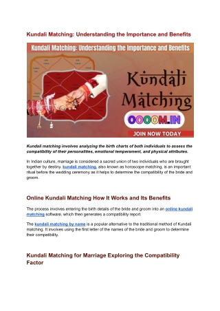 Kundali Matching_ Understanding the Importance and Benefits