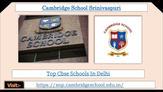 Top CBSE Schools In Delhi
