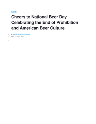 national beer day