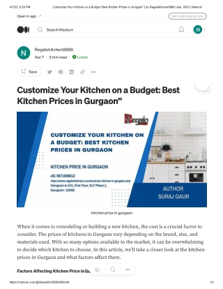 kitchen price in gurgaon