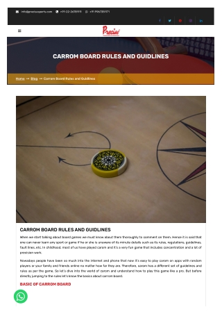 Carrom Board Rules and Guidelines _ Precisesports Blog