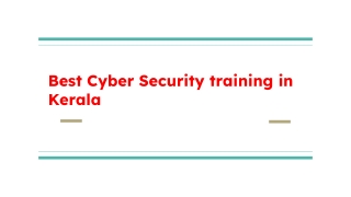 Best Cyber Security training in Kerala 2