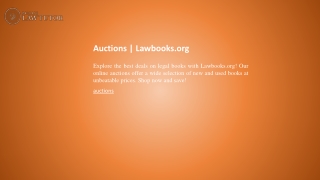 Auctions  Lawbooks.org