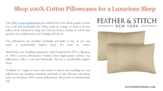 Shop 100% Cotton Pillowcases for a Luxurious Sleep