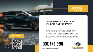 Affordable Private Black Car Service in Washington DC with Best Service for Business Trips