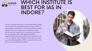 Which Institute is best for IAS in Indore