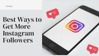 Best Ways to Get More Instagram Followers