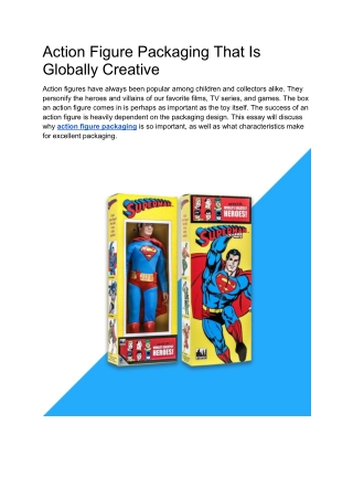 Action Figure Packaging That Is Globally Creative