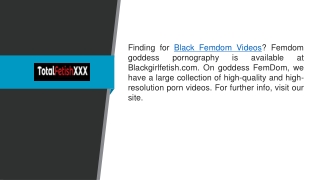Black Femdom Videos  Blackgirlfetish.com