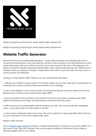 Website Traffic Generator