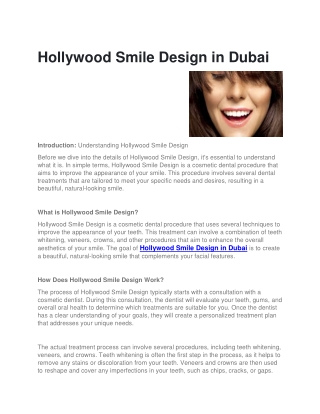 hollywood smile in dubai