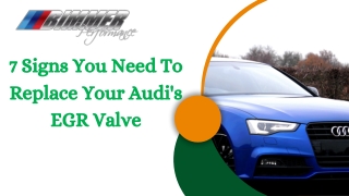 7 Signs You Need To Replace Your Audi's EGR Valve