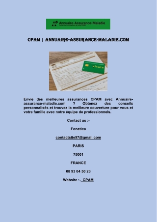 CPAM Annuaire-assurance-maladie.com