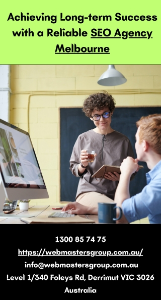 Achieving Long-term Success with a Reliable SEO Agency Melbourne