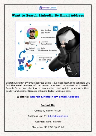 Want to Search Linkedin By Email Address