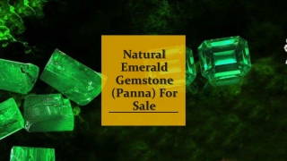 Natural Emerald Gemstone (Panna) For Sale