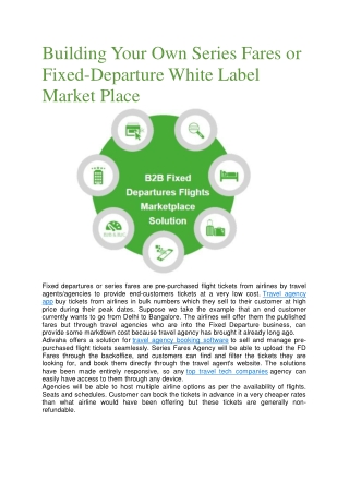 How to Build Your Own B2B Fixed-Departure White Label Website