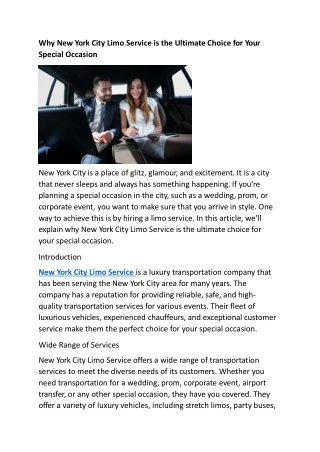 New York City Limo Service