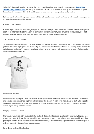 So You've Bought Behind You Skipper Shirts ... Now What?