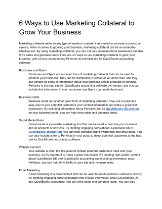 6 Ways to Use Marketing Collateral to Grow Your Business