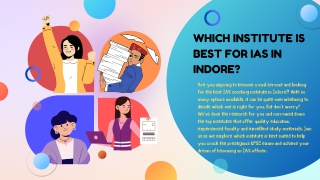 Which Institute is best for IAS in Indore (1)