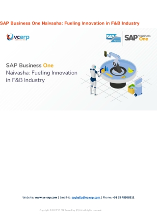 SAP Business One Naivasha: Fueling Innovation in F&B Industry
