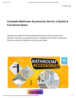 Complete Bathroom Accessories Set for a Stylish & Functional Space